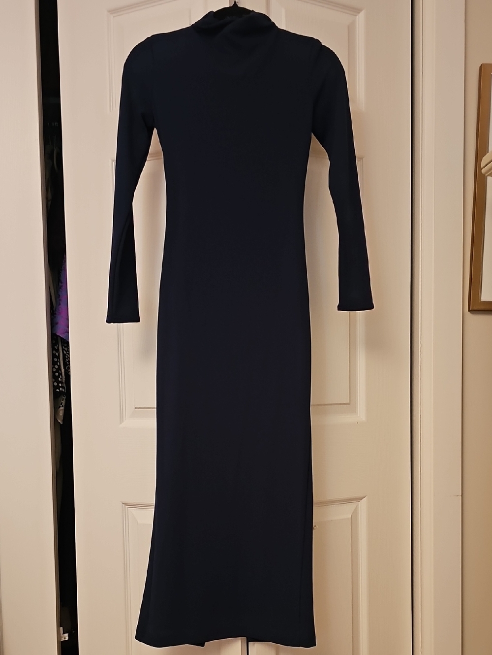 NWOT Classic Navy Long-Sleeve Maxi Dress